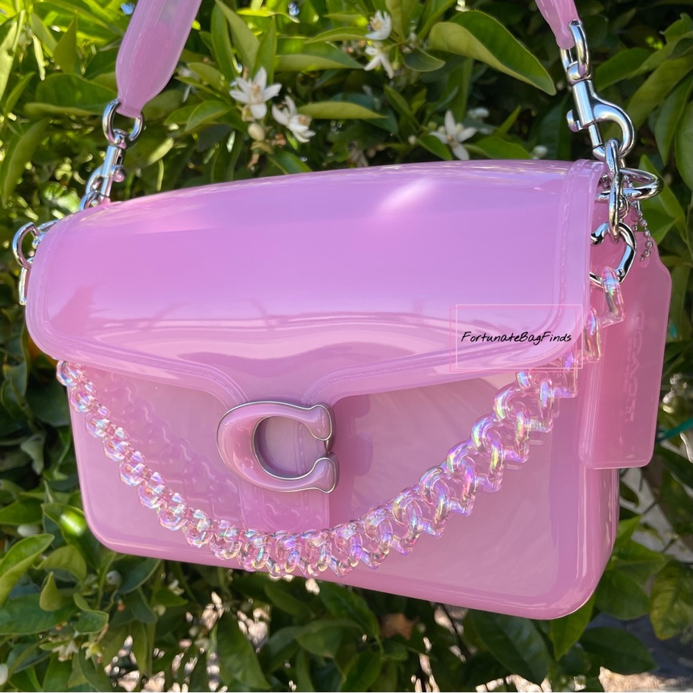 TikTok Famous PINK PASTEL Jelly Triple Hearts Resin Bag Strap Novelty Bag Strap - Picture 13 of 13